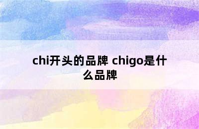 chi开头的品牌 chigo是什么品牌